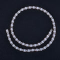 Wholesale round Cubic Zirconia hip-hop Cuban Necklace,16in-24in