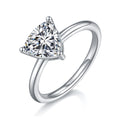 Jewelry wholesale Wholesale Moissanite D/VVS1 Trillion Cut Three-Prong Solitaire Engagement Ring – 18K White Gold Vermeil on 925 Silver, GRA Certified