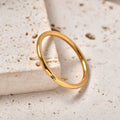 Jewelry wholesale Wholesale Rainbow Cubic Zirconia Trendy 304 Stainless Steel  Ring–18K Gold Plated, Waterproof