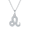 Jewelry wholesale Wholesale Moissanite 0.17 CT · D/VVS1 Leo Necklace — Zodiac Symbol Pendant, 18 K White-Gold Vermeil (2.5 µm) on S925 Silver, 45cm Chain Included, GRA Certified