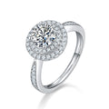 Jewelry wholesale Wholesale Moissanite 1CT D/VVS1 Round Cut Four-Prong Vintage Pavé Engagement Ring – 18K White Gold Vermeil on 925 Silver, GRA Certified