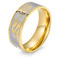 Wholesale Dragon Embossed Ring Chinese Style 304 Stainless Steel Ring, Waterproof