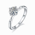 Jewelry wholesale Wholesale Moissanite 1CT D/VVS1 Round Cut Four-Prong Solitaire Engagement Ring – 18K White Gold Vermeil on 925 Silver, GRA Certified
