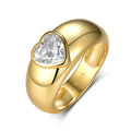 Jewelry wholesale Heart Cut Moissanite Dome Ring – 1.2CT, 18K Gold on S925 Silver