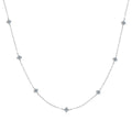 Jewelry wholesale 0.70 CTW · D/VVS1 Moissanite Starry-Sky Station Necklace — Square Pavé Constellation Links, 18 K Yellow or White-Gold Vermeil on 925 Silver, 40 + 5 cm