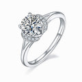 Jewelry wholesale Wholesale Moissanite 1CT D/VVS1 Round Cut Four-Prong Solitaire Engagement Ring – 18K White Gold Vermeil on 925 Silver, GRA Certified