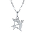 Jewelry wholesale Wholesale Moissanite 0.061 CT · D/VVS1 Sagittarius Necklace — Zodiac Symbol Pendant, 18 K White-Gold Vermeil (2.5 µm) on S925 Silver, 40 + 5 cm Chain Included, GRA Certified