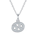 Jewelry wholesale Wholesale Moissanite 0.17 CT D/VVS1 Cancer Necklace — Zodiac Symbol Pendant, 18 K White-Gold Vermeil (2.5 µm) on S925 Silver, 45 cm Chain Included, GRA Certified