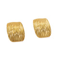 Wholesale Rectangular Chunky Elegant 304 Stainless Steel Stud Earrings-18K Gold Plated, Waterproof