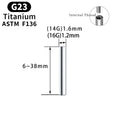 Jewelry wholesale Wholesale G23 Titanium 14G Internal Thread Tongue Ring Bar Industrial Nipple Piercing Accessories