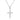 D/VVS1 Moissanite Cross Necklace — Pear & Round Cluster, Milgrain Bezel, 18 K Yellow or White-Gold Vermeil (2.5 µm) on 925 Silver, 40 + 5 cm Chain
