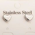 Jewelry wholesale Wholesale Heart Trendy 304 Stainless Steel Studs Earrings-18K Gold Plated, Waterproof