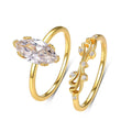 Jewelry wholesale Marquise Moissanite Ring Set – D Color VVS, 18K Gold on S925 Silver