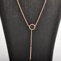 Wholesale Y-Shape Coin Cubic Zirconia Vintage 304 Stainless Steel Necklace – 18K Gold Plated, Waterproof