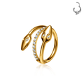 Jewelry wholesale Wholesale G23Titanium 16G Clicker Hoop CZ  Snake Style-Ear/Nose Ring