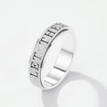 Jewelry wholesale Wholesale LET THEM Engraved 304 Stainless Steel Spinner Anxiety Ring – 18K Gold Plated, Waterproof