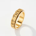 Jewelry wholesale Wholesale LET THEM Engraved 304 Stainless Steel Spinner Anxiety Ring – 18K Gold Plated, Waterproof