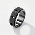 Jewelry wholesale Wholesale Cross Cutout Classic 304 Stainless Steel Spinner Anxiety Ring, Waterproof