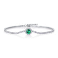 Jewelry wholesale 1CT Lab Gemstone Tennis Bracelet – Platinum on S925 Silver, 3 Colors