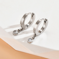 Jewelry wholesale Wholesale Round Hoop Trendy 304 Stainless Steel Drop Earrings, Waterproof