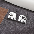 Jewelry wholesale Wholesale Elephant Cute 304 Stainless Steel Stud Earrings, Waterproof