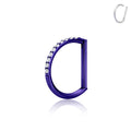Jewelry wholesale Wholesale G23Titanium 16G Clicker CZ D-Ring Nostril Piercings