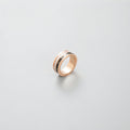 Jewelry wholesale Wholesale Spinner Roman Numeral Cubic Zirconia Elegant 304 Stainless Steel Band Ring – 18K Rose Gold Plated, Waterproof