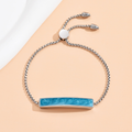 Jewelry wholesale Wholesale Rectangle Bar Vintage 304 Stainless Steel Adjustable Bracelet, Chain 9.45in, Waterproof
