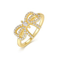 Jewelry wholesale Wholesale Moissanite D/VVS1 Marquise Cut Bow-Shaped Pavé Ring – 18K Yellow Gold Vermeil on 925 Silver, GRA Certified
