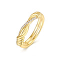 Jewelry wholesale Wholesale Moissanite D/VVS1 Pavé Crossover Twist Band – 18K Yellow Gold Vermeil on 925 Silver, GRA Certified