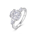 Jewelry wholesale Wholesale Moissanite 3.0 CT D/VVS1 Oval-Cut Four-Prong Solitaire Engagement Ring – 18K White Gold Vermeil on 925 Silver, GRA Certified