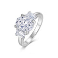 Jewelry wholesale Wholesale Moissanite D/VVS1 Oval Cut Four-Prong Three-Stone  Engagement Ring – 18K White Gold Vermeil on 925 Silver, GRA Certified
