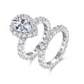 Jewelry wholesale Wholesale Moissanite D/VVS1 Pear Cut Bridal Set – 18K White Gold Vermeil on 925 Silver, GRA Certified