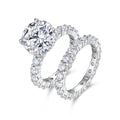 Jewelry wholesale Wholesale Moissanite 5CT D/VVS1 Round-Cut Bridal Set – 18K White Gold Vermeil on 925 Silver, GRA Certified
