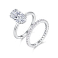 Jewelry wholesale Wholesale Moissanite D/VVS1 Oval Cut Solitaire Bridal Set – 18K White Gold Vermeil on 925 Silver, GRA Certified