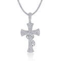 Jewelry wholesale Wholesale Moissanite D/VVS1 Cross Pendant 18K White‑Gold Vermeil on 925 Silver, Pendant Only, GRA Certified
