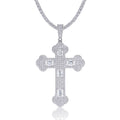 Jewelry wholesale Wholesale Moissanite D/VVS1 Cross Pendant 18K White‑Gold Vermeil on 925 Silver, Pendant Only, GRA Certified