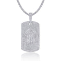 Jewelry wholesale Wholesale Moissanite D/VVS1 Hamsa Hand Dog Tag Pendant Necklace – 18K White-Gold Vermeil on 925 Silver, Pendant Only, GRA Certified