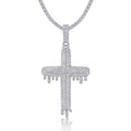 Jewelry wholesale Wholesale Moissanite D/VVS1 Cross Pendant 18K White‑Gold Vermeil on 925 Silver, Pendant Only, GRA Certified