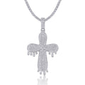 Jewelry wholesale Wholesale Moissanite D/VVS1 Cross Pendant 18K White‑Gold Vermeil on 925 Silver, Pendant Only, GRA Certified