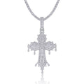 Jewelry wholesale Wholesale Moissanite D/VVS1 Cross Pendant 18K White‑Gold Vermeil on 925 Silver, Pendant Only, GRA Certified