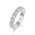Jewelry wholesale Wholesale Moissanite D/VVS1 Pavé Eternity Band – 18K White Gold Vermeil on 925 Silver，GRA Certified
