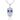 Jewelry wholesale Wholesale Moissanite D/VVS1 Blue Sapphire Skull Pendant 18K White‑Gold Vermeil on 925 Silver, Pendant Only, GRA Certified