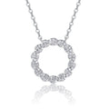 Jewelry wholesale Wholesale Moissanite D/VVS1 Round-Cut  Large Twist Circle Necklace – 18 K White-Gold Vermeil on 925 Silver, 40 + 5 cm Chain, GRA Certified