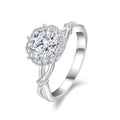 Jewelry wholesale Wholesale Moissanite 1CT D/VVS1 Round Cut Six-Prong Solitaire Engagement Ring – 18K White Gold Vermeil on 925 Silver, GRA Certified