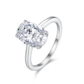 Jewelry wholesale Wholesale Moissanite  D/VVS1 Oval Cut Four-Prong Solitaire Engagement Ring – 18K White Gold Vermeil on 925 Silver, GRA Certifiedv