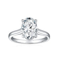 Jewelry wholesale Wholesale Moissanite D/VVS1 Oval Cut Four-Prong Solitaire Engagement Ring – 18K White Gold Vermeil on 925 Silver, GRA Certified