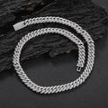 Wholesale 10mm Double Row Cubic Zirconia Bubble Cuban Link Hip Hop Necklace, Chain16in-24in