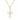 D/VVS1 Moissanite Cross Necklace — Pear & Round Cluster, Milgrain Bezel, 18 K Yellow or White-Gold Vermeil (2.5 µm) on 925 Silver, 40 + 5 cm Chain