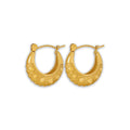 Jewelry wholesale Dainty Jewelry 18K Gold Plated Hearts Pattern Waterproof Hoop Earrings